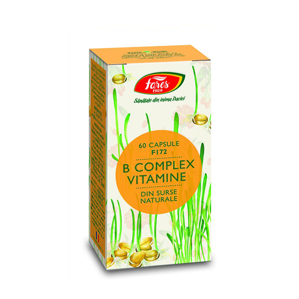 B Complex vitamine Fares – 60 capsule driedfruits.ro/ Capsule si comprimate